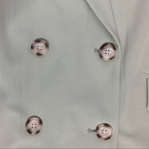 Zara Double Breasted Vest Blazer Green Size L NWT - Picture 11 of 17